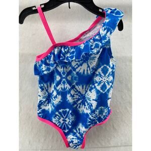 NWT PINK PLATINUM Swim Suit‎ Girls 3T ONE-PIECE BABY BATHING Blue Tie Dye